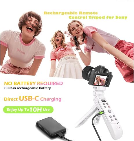 بالنسبة لـ Sony VLOG ، فإن TRIPOD SURPOD مع شاشة OLED و CAMERALE CAMERE REMOTE REMOTE-التكبير/التركيز لـ ZV-1 ، ZV-E10 ، ZV-1F ، A6100 ، A6400 ، A6700 ، A7IV ، RX100 VII ، A9 II ، A9 II ، FX3 in Saudi Arabia