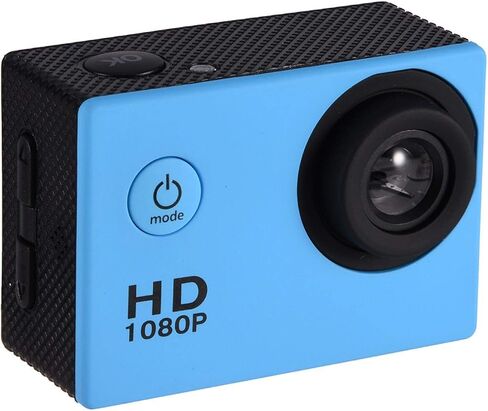 Sports Action Camera, 30M Underwater Camcorder, 90 Degree Angle Camcorder with Mounting Accessories Kit(Blue) in Saudi Arabia