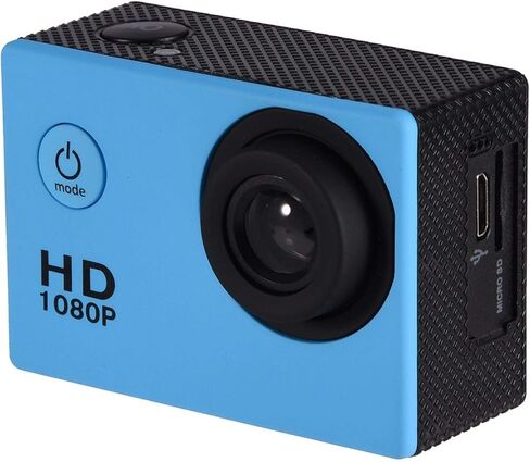 Sports Action Camera, 30M Underwater Camcorder, 90 Degree Angle Camcorder with Mounting Accessories Kit(Blue) in Saudi Arabia