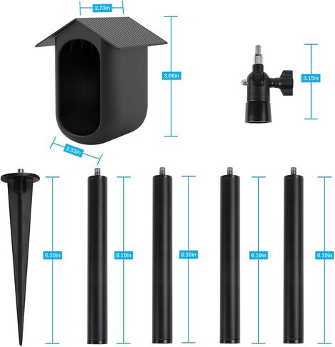 كاميرا أمان كاميرا أرضية حصة شديدة التحمل مع غطاء الجلد السيليكون لكاميرا Arlo Essential XL (2nd Gen) كاميرا أمان خارجية قابلة للتعديل （أسود） in Kuwait