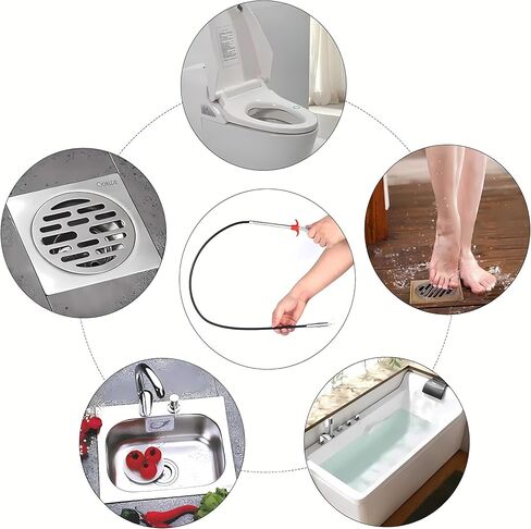 أداة التقاط مخلب المقبض المرنة مع 4 مخالب قابلة للانحناء أداة مساعدة للوصول إلى خرطوم التقاط الفضلات، وحوض المنزل، والمصارف، والمرحاض (79 بوصة) in Kuwait