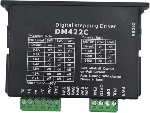 DM422C Step Motor Driver اثنين من الجهد الإدخال مرحلة 20-30 فولت التيار الحالي 0.3-2.2A لنقش جهاز التحكم العددي المحوسب. in Saudi Arabia