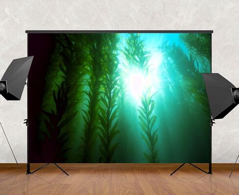 Photography Backdrop Photography Background Underwater Forest Green kelp for Photoshoot Portrait Photo Studio Video Prop Birthday Party Booth Decoration 7x5ft in Saudi Arabia