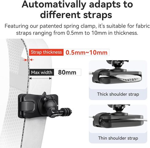 مقطع حقيبة الظهر Gimbal Clisted لإنستا 360/DJI/GOPRO 360 ° دوار على ظهر حقيبة الظهر المشي لمسافات طويلة على الظهر إكسسوارات حزام الكتف in Kuwait