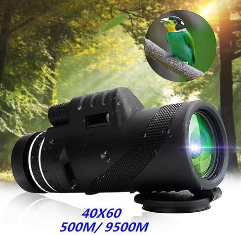 High Power Binoculars, Hd Optics Monocular Telescope Zoom 40X60 Day Dual-Focuswaterproof Clear for Outdoor for Indoor/Outdoor in Saudi Arabia