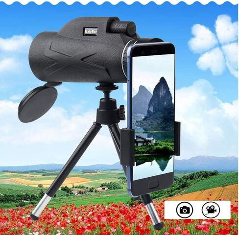 Updated Newest Monocular Telescope High Power 80x100 Compact Portable Monoculars Scope Waterproof with Phone Clip&Tripod for Smartphone Bird Watching in Saudi Arabia
