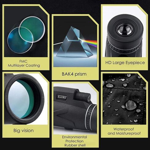 Updated Newest Monocular Telescope High Power 80x100 Compact Portable Monoculars Scope Waterproof with Phone Clip&Tripod for Smartphone Bird Watching in Saudi Arabia