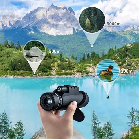 40x60 Powerful Binoculars for Adults - Waterproof Zoom Large Handheld Monocular Telescope for Bird Watching, Outdoor Travel, Sightseeing (A) in Saudi Arabia