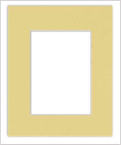 8x12 MAT Bevel Cut for 6x9 Photos - حمض الحامض الناعم الناعم الأصفر المسبق - للصور والصور والتأطير - سماكة 4 فترات in Kuwait