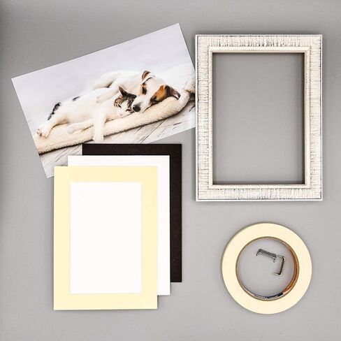 8x12 MAT Bevel Cut for 6x9 Photos - حمض الحامض الناعم الناعم الأصفر المسبق - للصور والصور والتأطير - سماكة 4 فترات in Kuwait