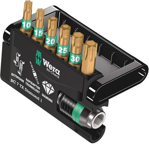 BIT-Check 7 TX Diamond 1 TORX-BITS + Universal BITHOLDER in Saudi Arabia