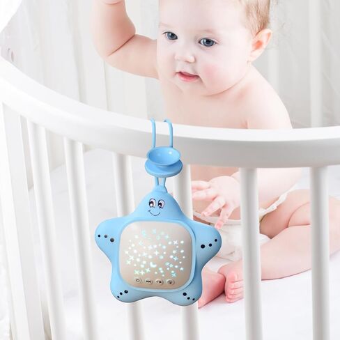 Baby White Noise Sound Machine, Rechargeable Portable Sleep Aid Soothing Music with Star Projector for Nursery & Travel in Saudi Arabia