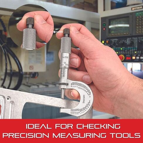 Starrett Micrometer Standard Set with Insulated Handle and Spherical Ends - Ideal for Checking Precision Measuring Tools, 1",2" Set Lengths, 1/4" Diameter, 2-Pack - S234C in Kuwait