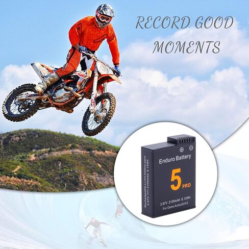 بطارية 2 عبوة لـ OSMO 360/OSMO ACTION 5 PRO/4/3 بديل متوافق مع DJI Osmo Action 5 Pro ، Action 4 ، Action 3 Cameras Upgrade 1850mAh/7.12WH 3.85V Batteries in Kuwait