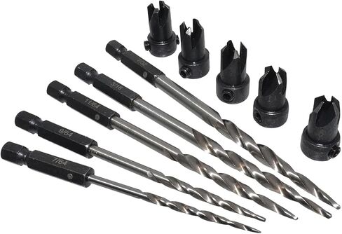 Generic 5-Piece Hex Shank Twist Drill Bit Set, Quick Change HSS Drill Bits for Metal, Wood, and Plastic in Saudi Arabia