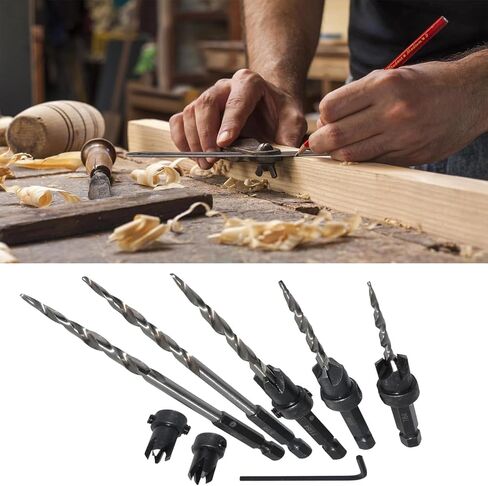 Generic 5-Piece Hex Shank Twist Drill Bit Set, Quick Change HSS Drill Bits for Metal, Wood, and Plastic in Saudi Arabia