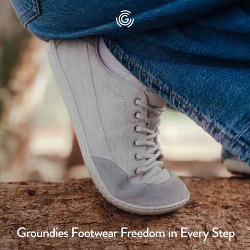 Groudies Amsterdam Barefoot+ Sneakers للنساء - أحذية حافي القدمين غير الرسمية للنساء مع صندوق إصبع القدم الواسع ، وسرير القدم المحايد ، ونعل خارجي غير زلة صفر in Kuwait