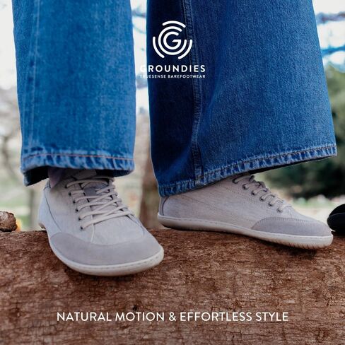 Groudies Amsterdam Barefoot+ Sneakers للنساء - أحذية حافي القدمين غير الرسمية للنساء مع صندوق إصبع القدم الواسع ، وسرير القدم المحايد ، ونعل خارجي غير زلة صفر in Kuwait