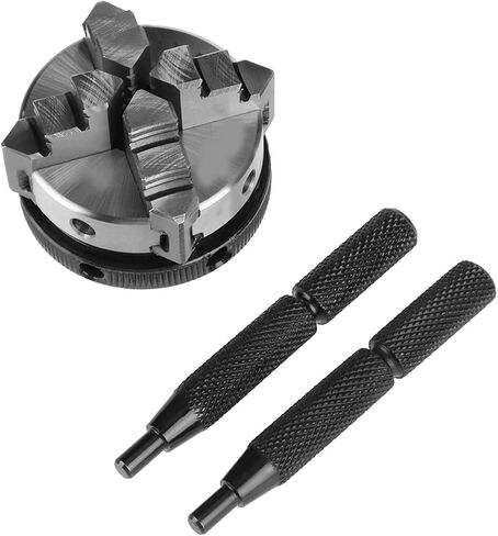 50mm 4, Jaw Reversible Self Centering Thread Power & Hand Tools Mount Lathe Manual Chuck K02 50 with 2pcs Lock Rod in Saudi Arabia