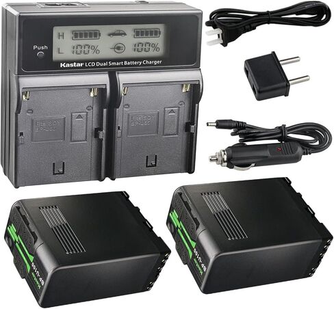 KASTAR BP-U100 AC LCD شاحن سريع مزدوج متوافق مع Sony PMW-EX3 PMW-EX3R PMW-EX160 PMW-EX260 PMW-EX280 PMW-F3 PMW-F3K PMW-F3L XDCAM EX HD422 PHU-60K ILME ILME in Kuwait
