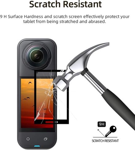 [4pcs] واقي الشاشة لـ Insta360 x5 - كاميرا عمل مقاومة للماء 8K 360 ° ، واقي شاشة زجاجي واضحة جدًا ، ومكافحة ، ومكافحة ، وجودة HD in Saudi Arabia