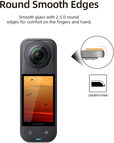 [4pcs] واقي الشاشة لـ Insta360 x5 - كاميرا عمل مقاومة للماء 8K 360 ° ، واقي شاشة زجاجي واضحة جدًا ، ومكافحة ، ومكافحة ، وجودة HD in Saudi Arabia