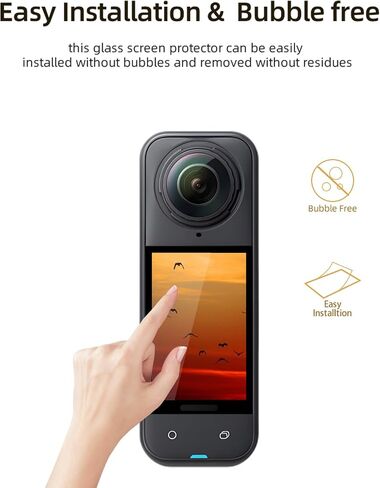 [4pcs] واقي الشاشة لـ Insta360 x5 - كاميرا عمل مقاومة للماء 8K 360 ° ، واقي شاشة زجاجي واضحة جدًا ، ومكافحة ، ومكافحة ، وجودة HD in Saudi Arabia