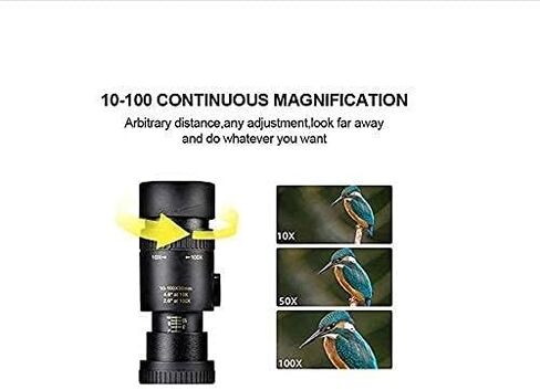 High Power HD 4K 10-300X40MM Super Telezoom أحادي التلسكوب أحادي الضباب الأحادي مع حامل الهاتف الذكي - لمشاهدة الطيور // السفر/المشي لمسافات طويلة/التخييم in Saudi Arabia