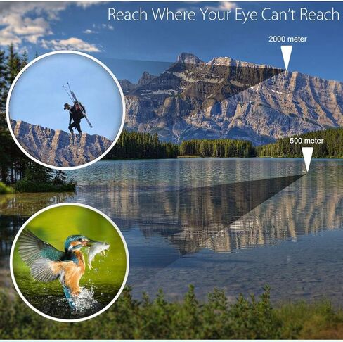 تلسكوب أحادي 40 × 60 HD مزدوج التركيز مضاد للماء النطاقات العالية النطاقات للبالغين مع محول تصوير الهاتف الخليوي لمشاهدة الطيور التخييم المشي لمسافات طويلة in Kuwait