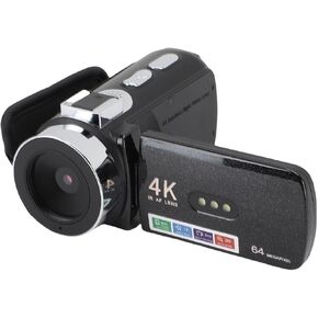 yunseity 64mp 4k camera camera camcorder ، مسجل الكاميرا الرقمية مع الليل مع مصباح LED ملء للسفر والاستخدام اليومي والبث المباشر in Kuwait