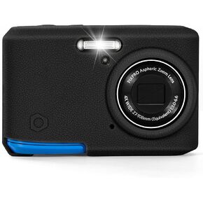 حالة كاميرا سيليكون ناعمة متوافقة مع كاميرا Kodak Pixpro FZ45 الرقمية ، غطاء سيليكون Leathr أعلى الحبوب (Rice White) in Kuwait