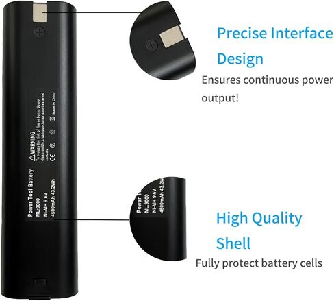 9.6V 4500mAh Ni-MH 9000 بطارية لـ Makita 9000 9001 9002 9033 9600 6095D DA391D KR23/43 6096D 192696-2 193890-9 632007-4 ، 2 BLOTCUMANCE BETACTIONS in Kuwait