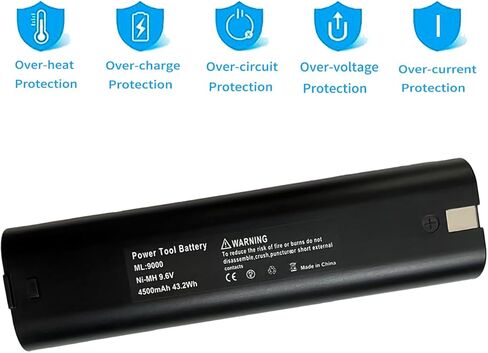 9.6V 4500mAh Ni-MH 9000 بطارية لـ Makita 9000 9001 9002 9033 9600 6095D DA391D KR23/43 6096D 192696-2 193890-9 632007-4 ، 2 BLOTCUMANCE BETACTIONS in Kuwait