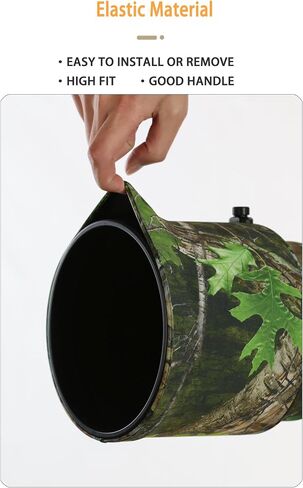 مطاردة الطيور المموهة معطف عدسة مقاومة للماء لـ Sony Fe 70-200mm F4 G OSS RANPROOP LENS COVER (كلاسيكي أسود) in Kuwait