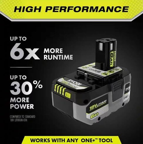 RYOBI ONE+ 18V High Performance Lithium-Ion 6.0 Ah Battery (2-Pack) in Saudi Arabia
