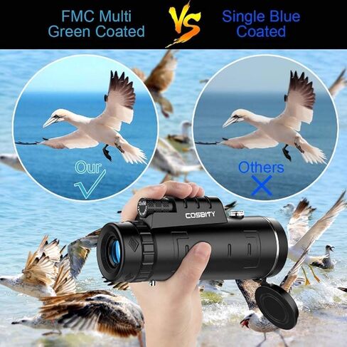 40x60 Monocular Telescopes Compact Waterproof Telescopes for Football Safari Bird Watching Hunting Climbing with Mobile Phone Holder Carrying Bag Strap Clean Cloth in Kuwait