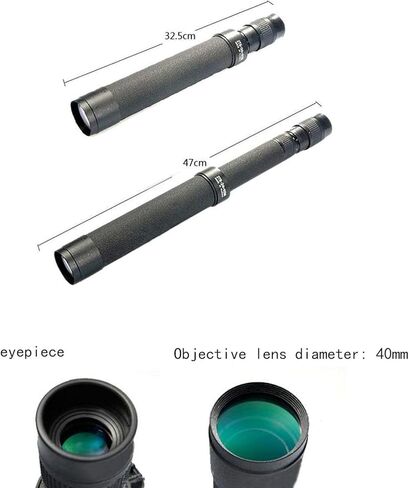 Professional 8-24x40 High Power Zoom Monocular Telescope with Durable and Clear FMC BAK4 Prism Low Light NightEasy Focus for Birds Watching - Waterproof in Saudi Arabia