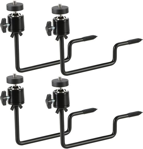 BLAZEVIDEO 4 Pack Trail Camera Tree Mount with 1/4"-20 Screw Mini Ball Head, Durable 360° Adjustable 5KG Heavy Duty Support for Hunting, Wildlife Monitoring & Outdoor Security (Black) in Kuwait