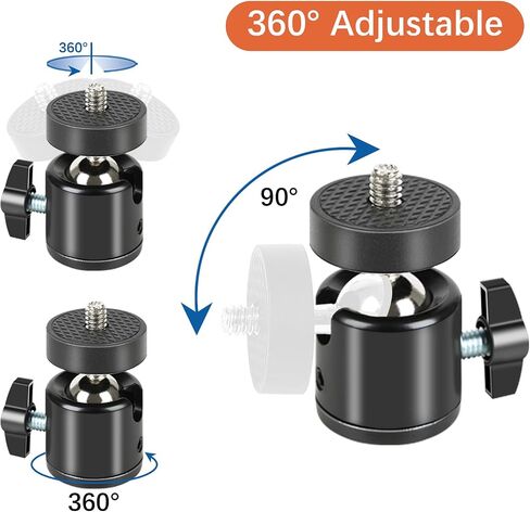 BLAZEVIDEO 4 Pack Trail Camera Tree Mount with 1/4"-20 Screw Mini Ball Head, Durable 360° Adjustable 5KG Heavy Duty Support for Hunting, Wildlife Monitoring & Outdoor Security (Black) in Kuwait