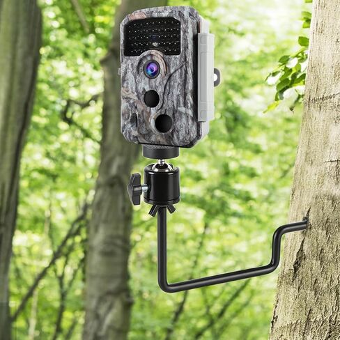 BLAZEVIDEO 4 Pack Trail Camera Tree Mount with 1/4"-20 Screw Mini Ball Head, Durable 360° Adjustable 5KG Heavy Duty Support for Hunting, Wildlife Monitoring & Outdoor Security (Black) in Kuwait