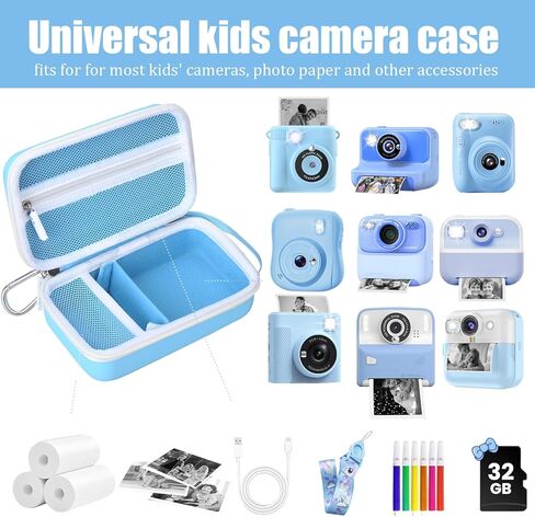 Kids Camera Case for ESOXOFFORE/MYSTILUCK/TIATUA/Hangrui/Gofunly/MINIBEAR/Dylanto/GKTZ Instant Print Toddler Digital Paper Christmas Gifts and Birthday Gifts for Girls (Box Only) in Kuwait