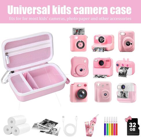Kids Camera Case for ESOXOFFORE/MYSTILUCK/TIATUA/Hangrui/Gofunly/MINIBEAR/Dylanto/GKTZ Instant Print Toddler Digital Paper Christmas Gifts and Birthday Gifts for Girls (Box Only) in Kuwait