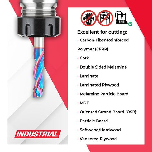 Amana Tool 46031-K CNC SC SPEKTRA Extreme Tool Life Life Compression Planced 3/8 D X 1-1/4 CH X 3/8 SHK X 3 INCH LONG 3 VILUTE BETTER in Saudi Arabia