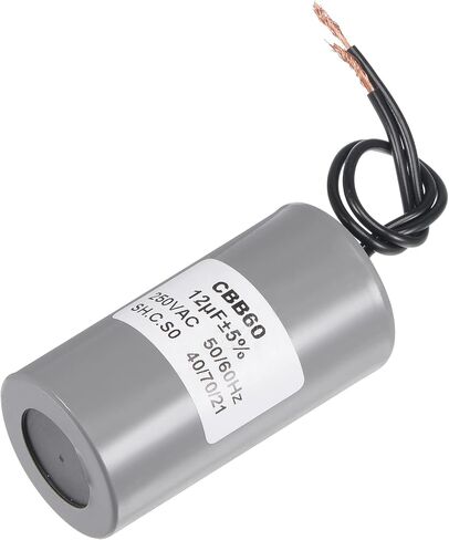 MECCANIXITY CBB60 Run Capacitor 20uF 250V AC 2 Wires 50/60Hz Cylinder Motor Running Capacitor 75x40mm for Air Compressor Water Pump in Kuwait