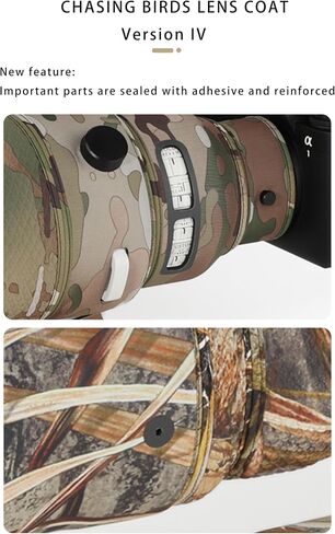 CHASING BIRDS Camouflage Waterproof Lens Coat for Canon EF 70-200mm F2.8 L is USM II III Rainproof Lens Protective Cover (Classic Black) in Kuwait