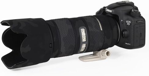 CHASING BIRDS Camouflage Waterproof Lens Coat for Canon EF 70-200mm F2.8 L is USM II III Rainproof Lens Protective Cover (Classic Black) in Kuwait