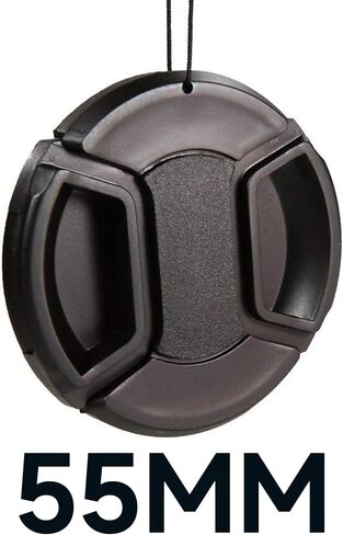 55mm Front Lens Cap Cover Compatible with Cap Keeper for Nikon D3500 D3400 D5600 D7500 with AF-P 18-55mm Kit Lens & Other Lenses with 55mm Filter Thread (Not for AF-S 18-55mm, Canon EF-S 18-55mm Lens) in Saudi Arabia