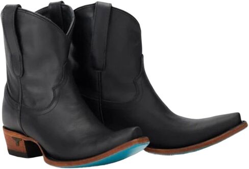 Lane Women's Emma Jane Western Booties Snip Toe Jet Black 9 1/2 M US in Kuwait