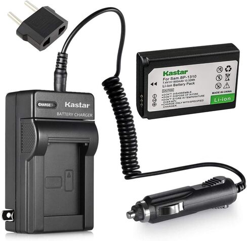 بطارية Kastar (حزمة واحدة) ومجموعة الشاحن لـ Samsung BP1310 ، ED-BP1310 تعمل لـ Samsung NX5 ، NX10 ، NX11 ، NX20 ، NX100 كاميرات in Saudi Arabia