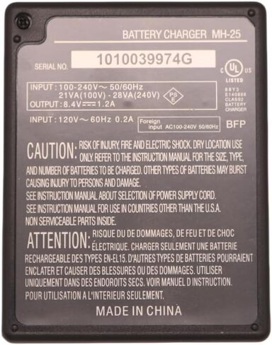 MH-25 Camera Charger for Nikon EN-EL15 EN-EL15a EN-EL15b EN-EL15C Battery D500 D600 D610 D750 D780 D800 D810 D850 D7000 D7100 D7200 D7500 Coolpix Z1 Z5 Z6 Z6 II Z6 III Z7 Z7 II Z8 V1 1V1 in Saudi Arabia